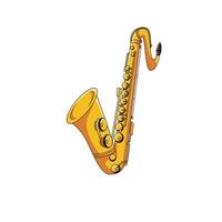 vetor de ilustração de saxofone