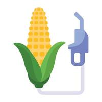 um ícone de vetor plano de combustível de milho