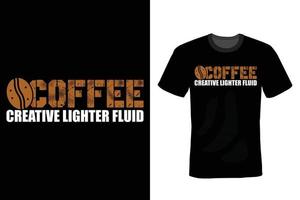 design de camiseta de café, vintage, tipografia vetor
