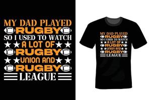 design de camiseta de rugby, vintage, tipografia vetor