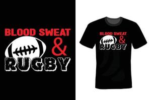 design de camiseta de rugby, vintage, tipografia vetor