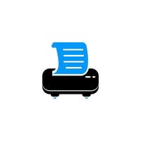 ícone de serviços de fax de escritório de negócios vetor