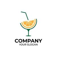 design de logotipo de suco de laranja vetor