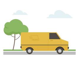 Caminhão de entrega. conceito de serviço de entrega vetor