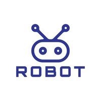 design de logotipo de robô simples vetor