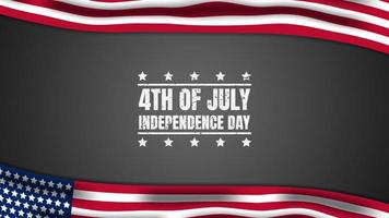 feliz 4 de julho dia da independência com a bandeira americana e grunge vetor