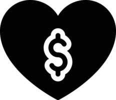 ilustração vetorial de coração de dólar em ícones de símbolos.vector de qualidade background.premium para conceito e design gráfico. vetor