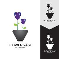 ícone de vetor de vaso de flores