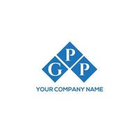 design de logotipo de carta gpp em fundo branco. conceito de logotipo de carta de iniciais criativas gpp. design de letra gpp. vetor