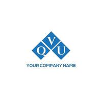 design de logotipo de letra qvu em fundo branco. conceito de logotipo de letra de iniciais criativas qvu. design de letra qvu. vetor