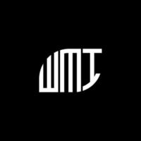 design de logotipo de carta wmi em fundo preto. conceito de logotipo de letra de iniciais criativas wmi. design de letra wmi. vetor