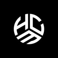 design de logotipo de carta hcm em fundo branco. conceito de logotipo de letra de iniciais criativas hcm. design de letra hcm. vetor