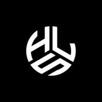 hls carta design de logotipo em fundo branco. hls conceito de logotipo de letra de iniciais criativas. design de letra hls. vetor