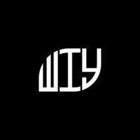 . carta wiy design.wiy carta logotipo design em fundo preto. conceito de logotipo de letra de iniciais criativas wiy. carta wiy design.wiy carta logotipo design em fundo preto. W vetor