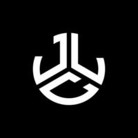 design de logotipo de carta jlc em fundo preto. conceito de logotipo de letra de iniciais criativas jlc. design de letras jlc. vetor