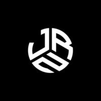 conceito de logotipo de letra de iniciais criativas jrn. jrn letter design.jrn carta logo design em fundo preto. conceito de logotipo de letra de iniciais criativas jrn. projeto de letra jrn. vetor