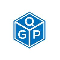 design de logotipo de carta qgp em fundo preto. conceito de logotipo de letra de iniciais criativas qgp. design de letra qgp. vetor