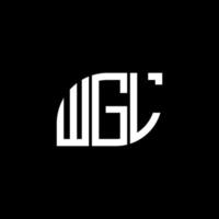 design de logotipo de letra wgl em fundo preto. conceito de logotipo de letra de iniciais criativas wgl. design de letra wgl. vetor