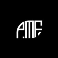 design de logotipo de carta pmf em preto background.pmf criativo letras logo concept.pmf design de carta de vetor. vetor