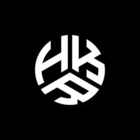 design de logotipo de carta hkr em fundo branco. conceito de logotipo de letra de iniciais criativas hkr. design de letra hkr. vetor