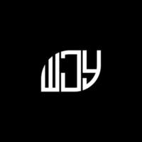 design de logotipo de carta wjy em fundo preto. conceito de logotipo de letra de iniciais criativas wjy. design de letra wjy. vetor