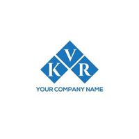 design de logotipo de carta kvr em fundo branco. conceito de logotipo de letra de iniciais criativas kvr. design de letra kvr. vetor