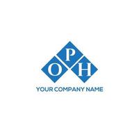 design de logotipo de carta oph em fundo branco. conceito de logotipo de carta de iniciais criativas oph. design de letra oph. vetor