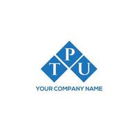 design de logotipo de letra ptu em fundo preto. conceito de logotipo de letra de iniciais criativas ptu. design de letra ptu. vetor