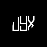 design de logotipo de letra uyx em fundo preto. conceito de logotipo de letra de iniciais criativas uyx. design de letra uyx. vetor