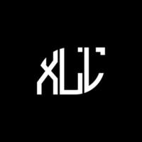 xll carta logotipo design em fundo preto. xll conceito de logotipo de letra de iniciais criativas. xll design de letras. vetor