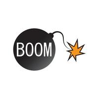 fundo de vetor de ícone de boom