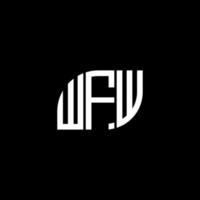 wfw letter design.wfw carta logo design em fundo preto. conceito de logotipo de letra de iniciais criativas wfw. wfw letter design.wfw carta logo design em fundo preto. W vetor