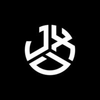 design de logotipo de carta jxd em fundo preto. conceito de logotipo de letra de iniciais criativas jxd. design de letra jxd. vetor