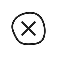 x vetor de símbolo para apresentação de ícone do site