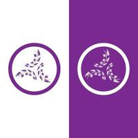 vetor de logotipo de flor de lavanda fresca