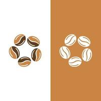 modelo de vetor de ícone de grão de café