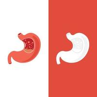 conceito de design de ícone de cuidados com o estômago vetor