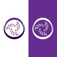 vetor de logotipo de flor de lavanda fresca