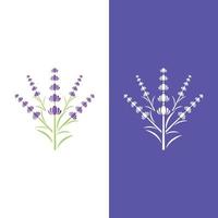 vetor de logotipo de flor de lavanda fresca