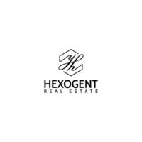 abstrato letra inicial h logotipo em forma de hexágono isolado em fundo branco aplicado para design de logotipo imobiliário também adequado para as marcas ou empresas que têm o nome inicial h ou outro vetor