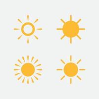 ícone de ilustração vetorial sol logotipo de verão vetor