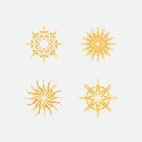 ícone de ilustração vetorial sol logotipo de verão vetor