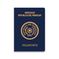 passaporte do paraguai. modelo de identificação do cidadão. vetor