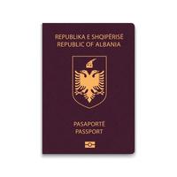 passaporte da albânia vetor