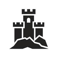 ilustração do logotipo de vetor do ícone do castelo. adequado para web design, logotipo, aplicativo.