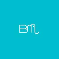 vetor de design de logotipo de elefante bm.