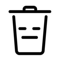 ilustração de ícone de lata de lixo. design vetorial é muito adequado para logotipos, sites, aplicativos, banners. vetor