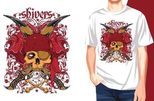 shivers t-shirt.can ser usado para impressão de t-shirt, impressão de caneca, travesseiros, design de impressão de moda, desgaste infantil, chá de bebê, saudação e cartão postal. design de camiseta vetor