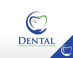 sorriso dental logotipo, vetor de inspiração de logotipo de atendimento odontológico