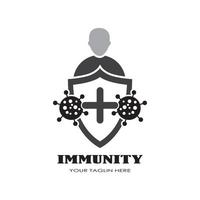vetor de logotipo de imunização